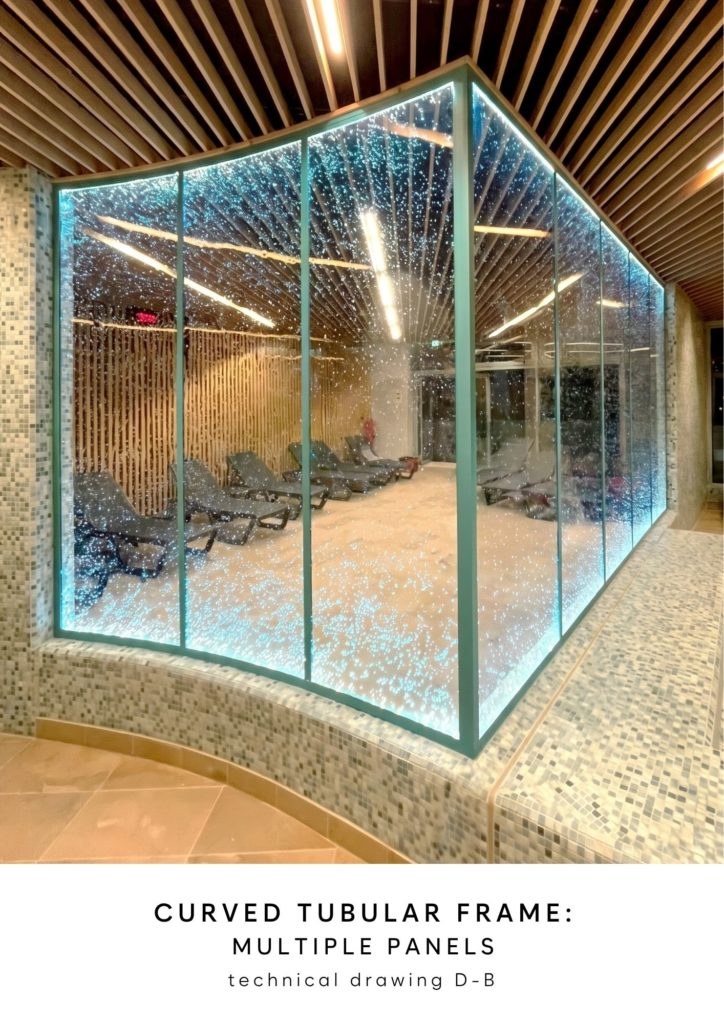 DACRYL - CURVED TUBULAR FRAME - MULTIPLE PANELS