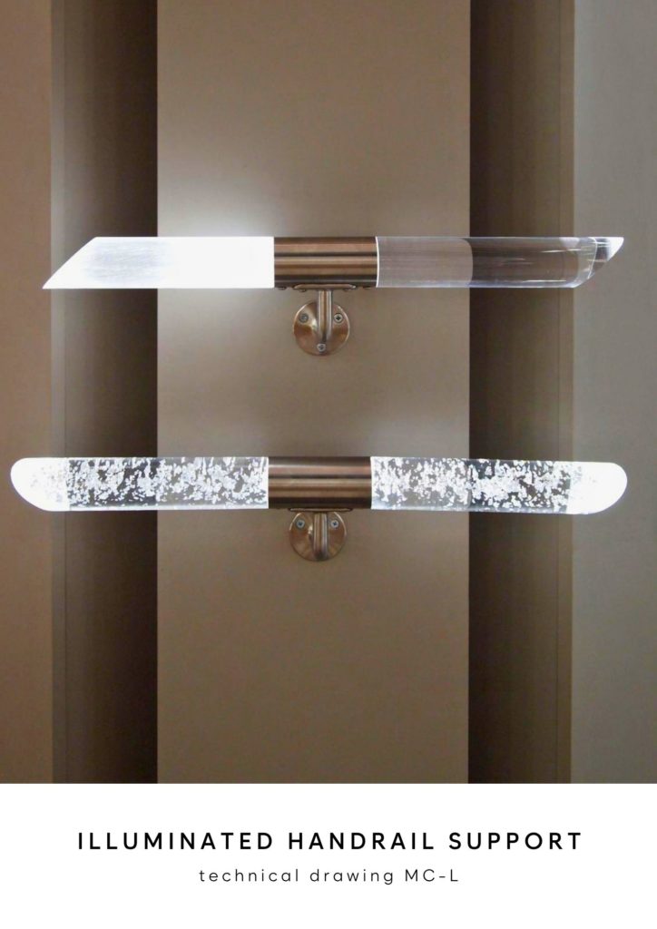 DACRYL - ILLUMINATED HANDRAIL SUPPORT