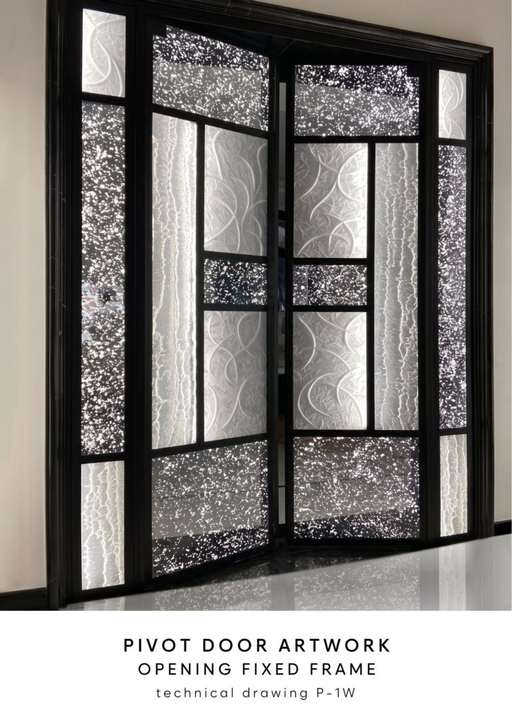 DACRYL - PIVOT DOOR ARTWORK OPENING FIXED FRAME