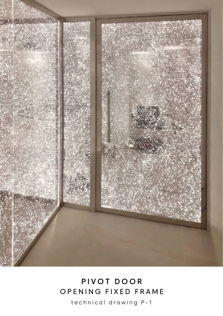DACRYL - PIVOT DOOR OPENING FIXED FRAME
